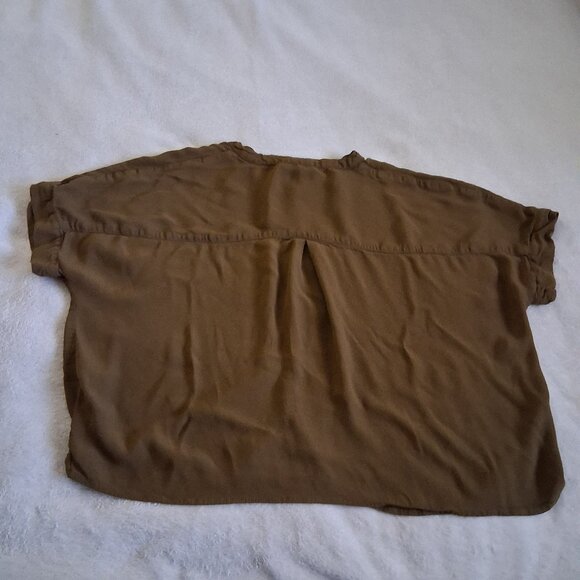 Madewell Women's Size XL Olive Green Getaway Oversized Button-Down Shirt - Picture 9 of 11